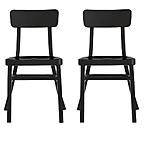 Set of 2 Jacob Aluminum Stacking Side Chairs (Black) $82 &amp; More + Free S&amp;H