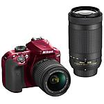Nikon D3400 DSLR Camera w/ 18-55mm VR & 70-300mm Lenses (Refurb) $320 + Free Shipping