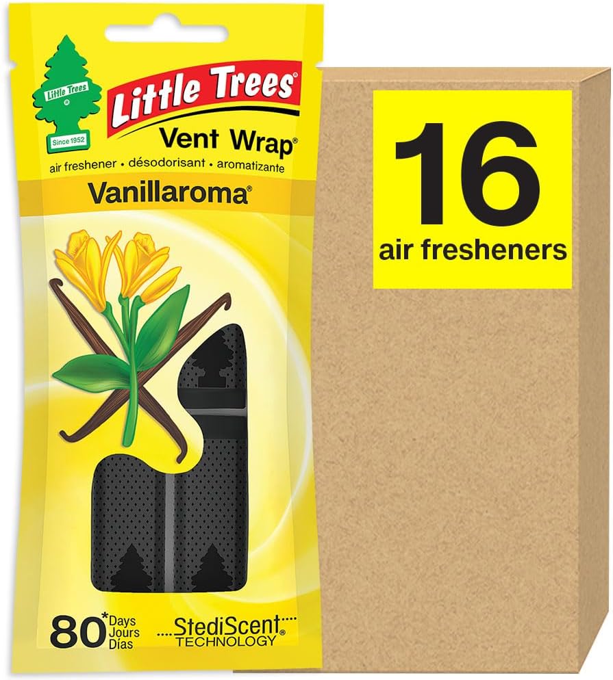 16-Count Little Trees Vent Wrap Car Air Fresheners (Vanillaroma)