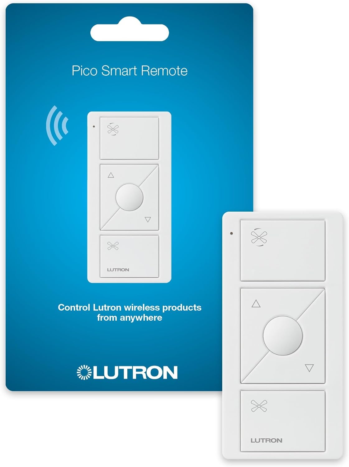 Lutron Pico Smart Remote for Caseta Smart Fan Speed Control (White) $15.77 + Free S&H w/ Prime, Walmart+ or $35+