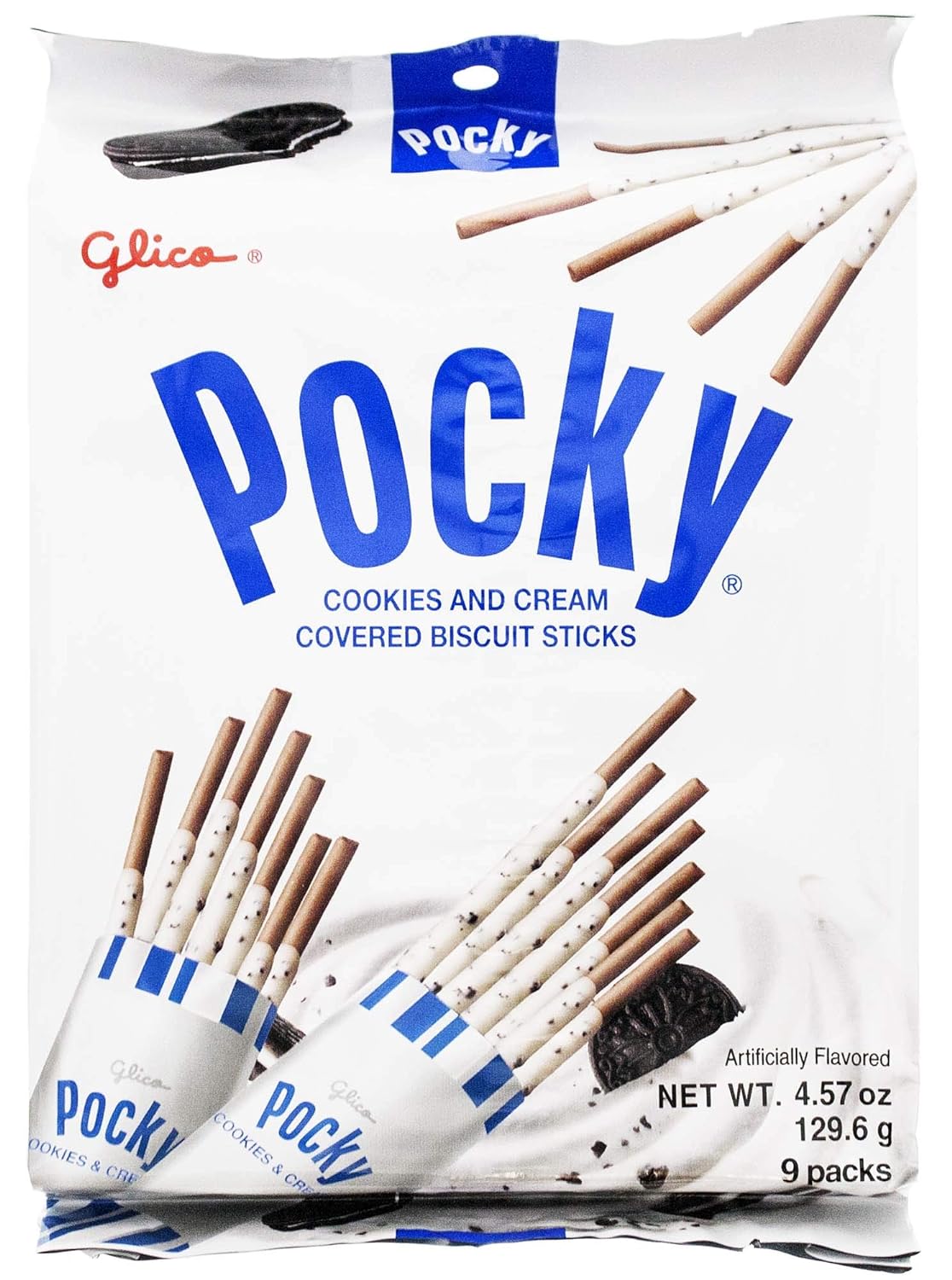 4.57-Oz Glico Pocky Cookies & Cream Covered Biscuit Sticks (9 Individual Bags) $2.79 w/ S&S + Free Shipping w/ Prime or $35+