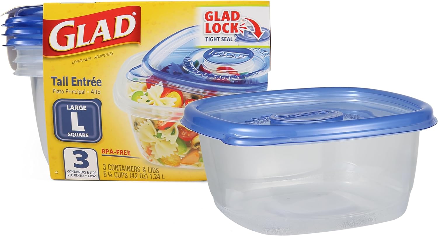 3-Count 42-Oz Glad GladWare Tall Entrée Food Storage Containers $2.80 + Free Shipping w/ Prime or on $35+