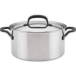 6 Quart Stock Pot, 18/10 Stainless Steel Pasta Pot with Lid, 6 QT Cooking  Pot wi