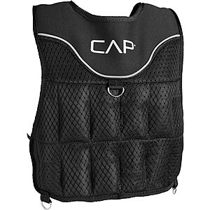 CAP Barbell 20-Lb Adjustable Weighted Fitness Vest $  19.99 + Free S&H w/ Prime or $  35+