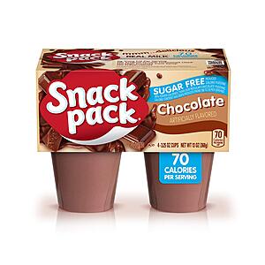 48-Count Snack Pack Sugar-Free Chocolate Pudding Cups $  5.70 w/ S&S + Free S&H w/ Prime or $  35+