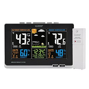 Prime Members: La Crosse Technology Advanced Weather Station w/ Full-Color LCD & Atomic Time $  27.29 + Free S&H