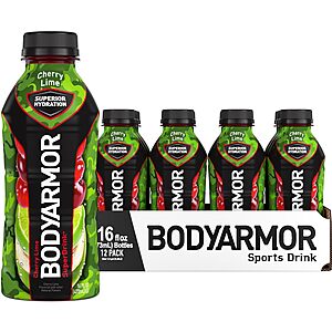 12-Pack 16-Oz BodyArmor Sports Drink (Cherry Lime) $  6.48 w/ S&S + Free S&H w/ Prime or $  35+