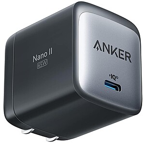 Anker 715 Nano II 65W GaN II PPS USB-C Fast Charger $20 + Free S&H w/ Amazon Prime