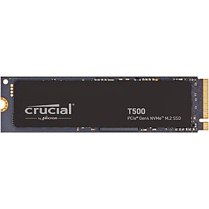 1TB Crucial T500 PCIe 4.0 x4 M.2 Internal Solid State Drive  + Free Shipping