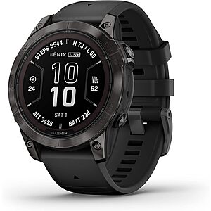 47mm Garmin fenix 7 Pro Sapphire Solar GPS Smartwatch (Carbon Gray DLC Titanium) 0 + Free Shipping