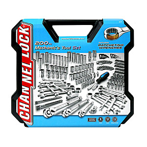 Channel Lock 200 Piece Mechanics Tool Set With Ratcheting Wrench Sets and Fitted Hard Case + Free Shipping $85.00