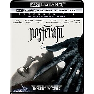 Nosferatu: Extended Cut (4K Ultra HD + Blu-ray + Digital) $15 