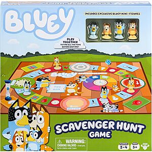 Bluey Scavenger Hunt Board Game w/ Exclusive Mini Figures  & More