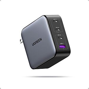 $34: UGREEN Nexode 100W GaN USB C Charger, 4-Port Compact Foldable Fast Laptop Charger Power Adapter