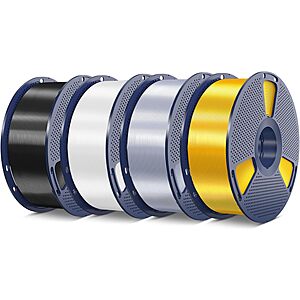 4-Pack 1KG SUNLU Silk PLA Plus 1.75mm 3D Printer Filament (various colors) $43 + Free Shipping