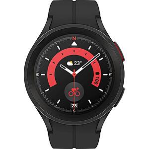 Refurb: Samsung Galaxy Watch5 Pro GPS 45mm Titanium Smartwatch (Black) $70 & More + Free S&H