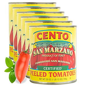 6-Pack 28-Oz Cento Certified San Marzano Whole Peeled Plum Tomatoes $15.85 w/ Subscribe & Save