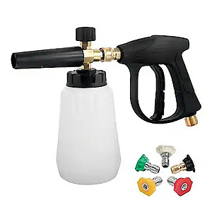 AutoCraft Pressure Washer Gun w/ Foam Cannon: Includes Stubby Trigger and 5 Nozzle Tips AC4700 - $10.35