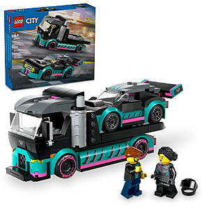 LEGO City Race Car and Car Carrier Truck Building Toys - 60406 $15