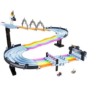Hot Wheels Nintendo Mario Kart Rainbow Road Raceway Track Set w/ 2 Vehicles $87.50 + Free Shipping