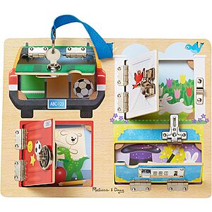 Melissa & Doug Locks and Latches Board Wooden Educational Toy $11.55 