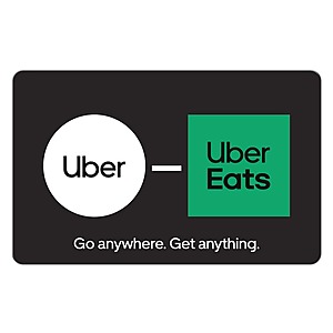 $100 Uber/Uber Eats Gift Card (Digital/Physical) $85 @Best Buy