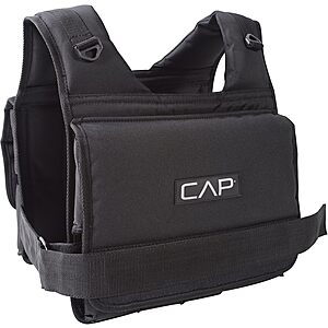 CAP Barbell 20-lb Adjustable Weighted Exercise Vest (Black) $20.15