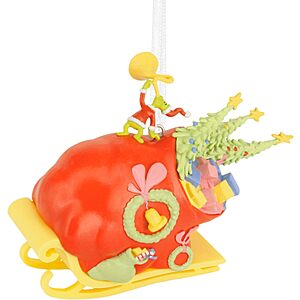 Hallmark Dr. Seuss's How The Grinch Stole Christmas! Grinch on Sleigh Ornament $5.70 + Free Shipping w/ Prime or on orders over $35