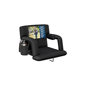 Alpcour Reclining Stadium Seat w/ Armrests & Side Pockets: 25" Wide $48, 21" Wide $40 + Free Shipping w/ Amazon Prime