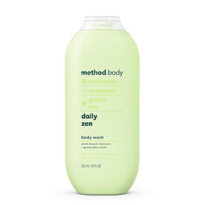 18-Oz Method Body Wash Infused w/ Cucumber, Seaweed & Green Tea (Daily Zen) $5 w/ Subscribe & Save