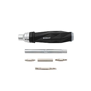 10-Piece Kobalt 4" Magnetic Ratcheting Multi-Bit Replaced Screwdriver Set $10 + Free Shipping
