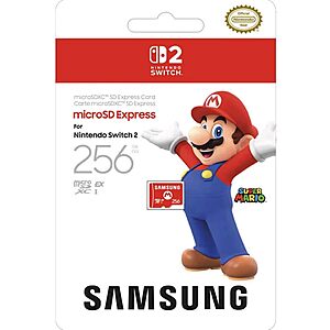 256GB Samsung microSD Express Card for Nintendo Switch 2 $39 + Free S&H
