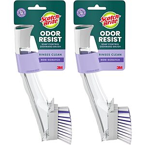 2-Pack Scotch-Brite Odor Resist Soap Control Dishwand Scrub Brush $5.69 w/ S&S at Amazon