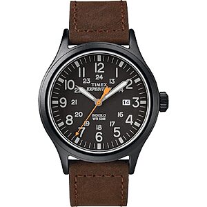 Timex 40mm Men's Expedition Scout Watch (Brown/Black/Black) $25.40 