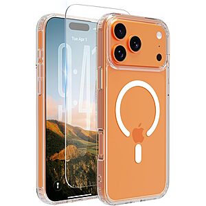 EUMADOVE Clear Case w/ X1 Screen Protector for iPhone 17 Pro Max