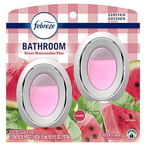 2-Ct Febreze Bathroom Air Freshener (2 Scents) + Walmart Cash