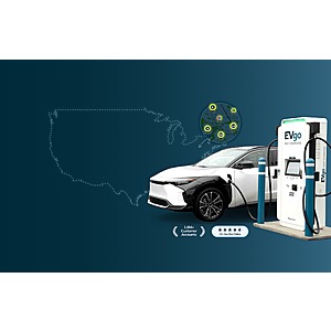 EVgo Mobile App: $10 Electric Vehicle Charging Credit Free 