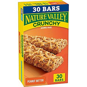 30-Ct Nature Valley Crunchy Granola Bars (Peanut Butter) $4.80 w/ S&S