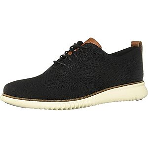 Cole Haan Men's 2.Zerogrand Lightweight Stitchlite Oxford Shoes (Black/Ivory)  + Free S&H