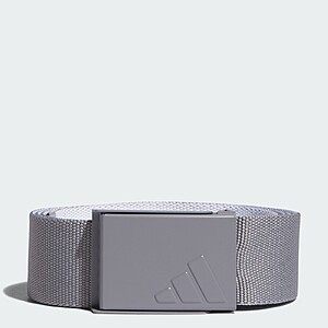 adidas Men's Reversible Webbing Belt (Grey Three / White) $12 + Free S&H