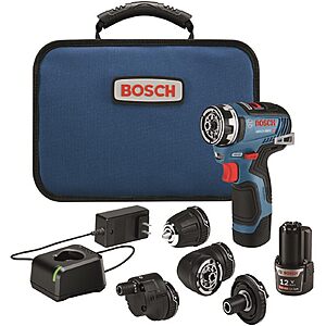 Bosch 12V Max EC Brushless Flexiclick 5-In-1 Drill/Driver w/ 2x 2.0Ah Batteries $139 + Free S&H