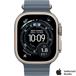 Active Military/Veterans: Apple Watch Ultra 3 GPS Cellular 49mm Black or Natural Titanium Case with Ocean Band | AAFES Shop My Exchange $649