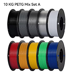 10-Pk 1KG KINGROON PETG 1.75mm 3D Printer Filament (Mix Color) $54.85 + Free S&H