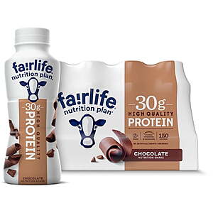 Sam's Club: 12-Pk 11.5oz Fairlife Nutrition Plan 30g Protein Shake (Chocolate) $21.30 + Free S&H w/ Plus