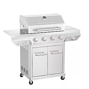 Nexgrill 4-Burner Propane Gas Grill w/ Side Burner (Stainless Steel) $299 + Free S&H