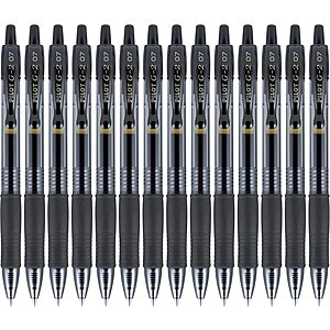 14-Pk Pilot G2 Premium Fine Point Rolling Ball Gel Pens (Black/0.7mm) $13 