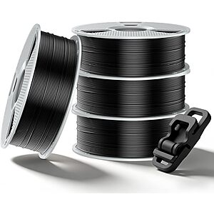 4-Ct 1KG Sunlu Easy Pa Nylon 3D Printer Filament (Black)