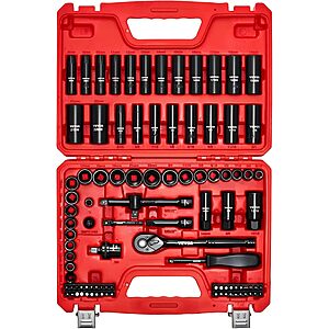 96-Pc VEVOR 3/8" Drive Impact Socket Wrench & Bit Set (SAE & Metric) $32.40 + Free S&H