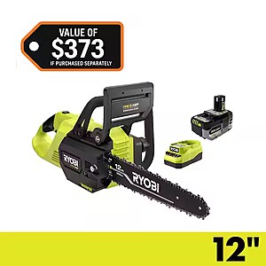 RYOBI ONE+ HP 18V Brushless 12" Chainsaw w/ 6.0Ah Battery & Charger $179 + Free S&H