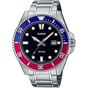 Casio Analog Watch With Stainless Steel Bracelet